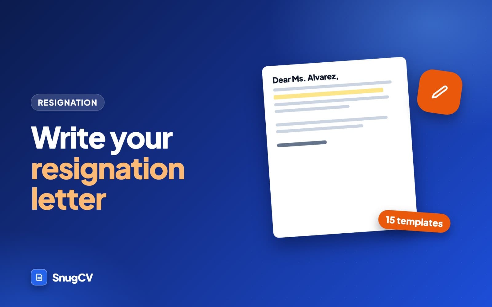 Cover: Resignation letter: how to write one, with templates, showing a short letter on a desk
